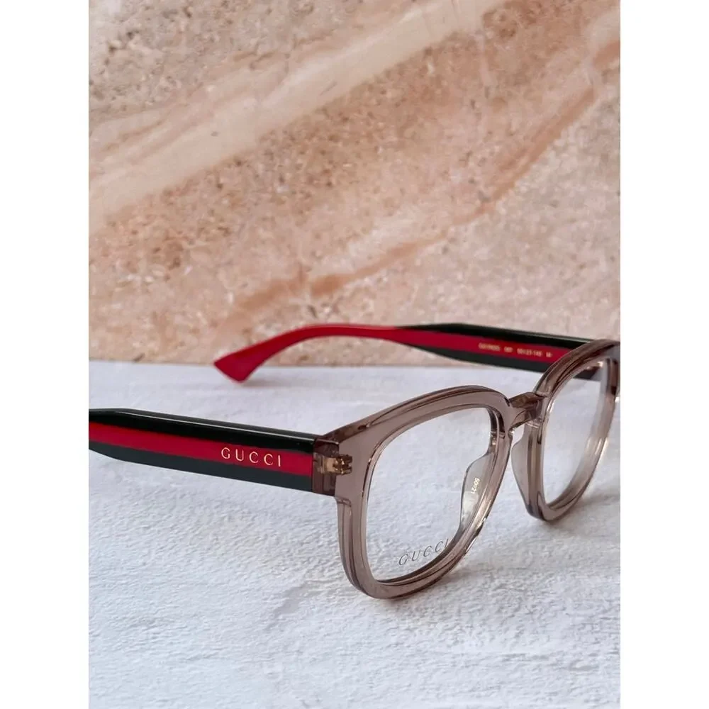 NEW Gucci GG1992O Transparent Brown Eyeglasses Frames
